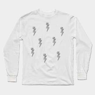 silver glitter lightning bolt pack Long Sleeve T-Shirt